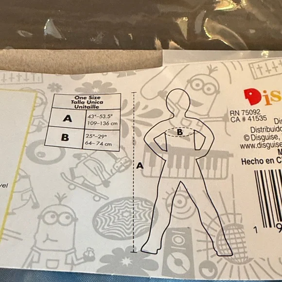 Disguise Minion Bob Kids Costume - Yellow and Blue - Picture 3 of 3